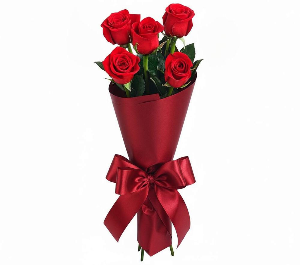 Букет 5 Красных роз Эдлесс Лав в Владимиро-Александровском