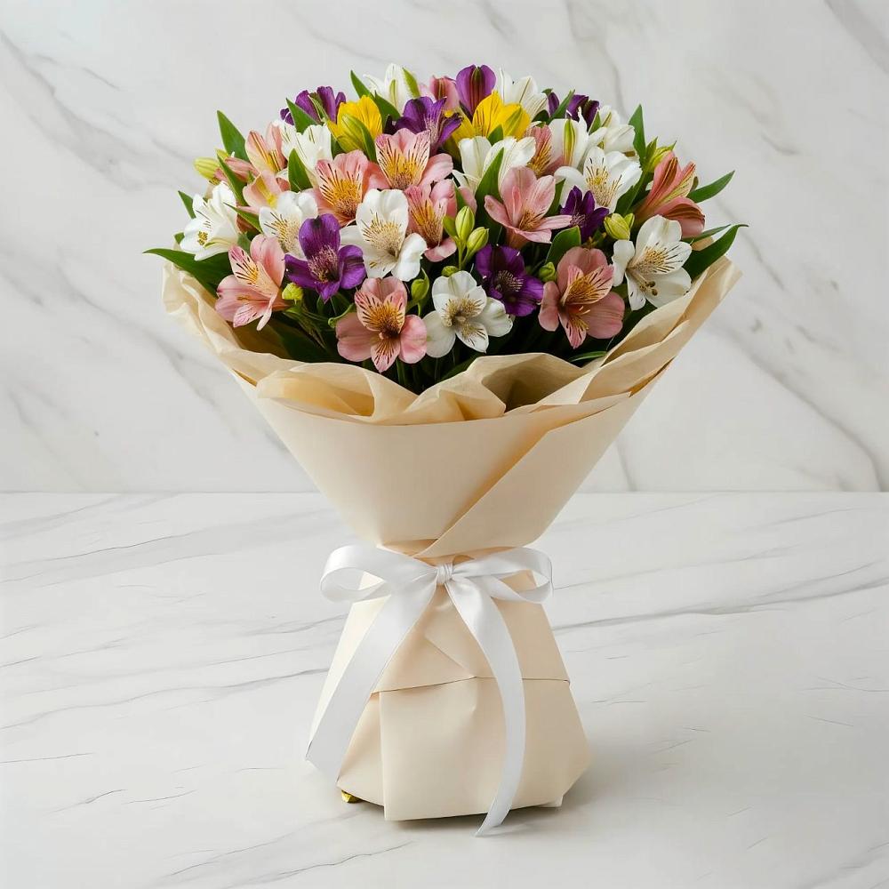 Букет цветов из: Альстромерии в Владимиро-Александровском