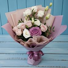 Букет цветов из:  Розы и Лизиантусы #REPLACE_PRED# Владимиро-Александровском