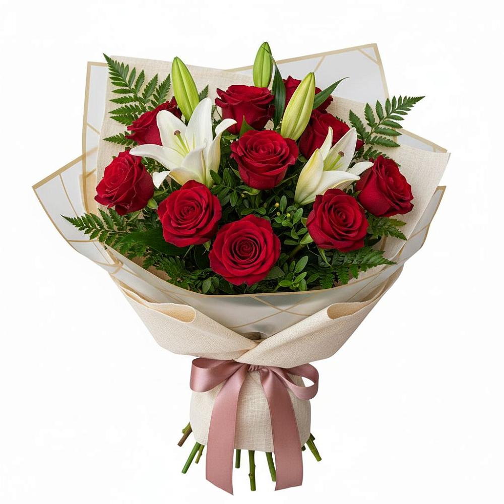 Букет цветов из: Лилии и Розы в Владимиро-Александровском