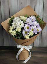 Букет цветов из:  Хризантемы и Розы в Владимиро-Александровском