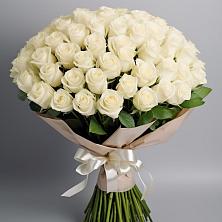 Букет 101 беля роза Белоснежка в Владимиро-Александровском
