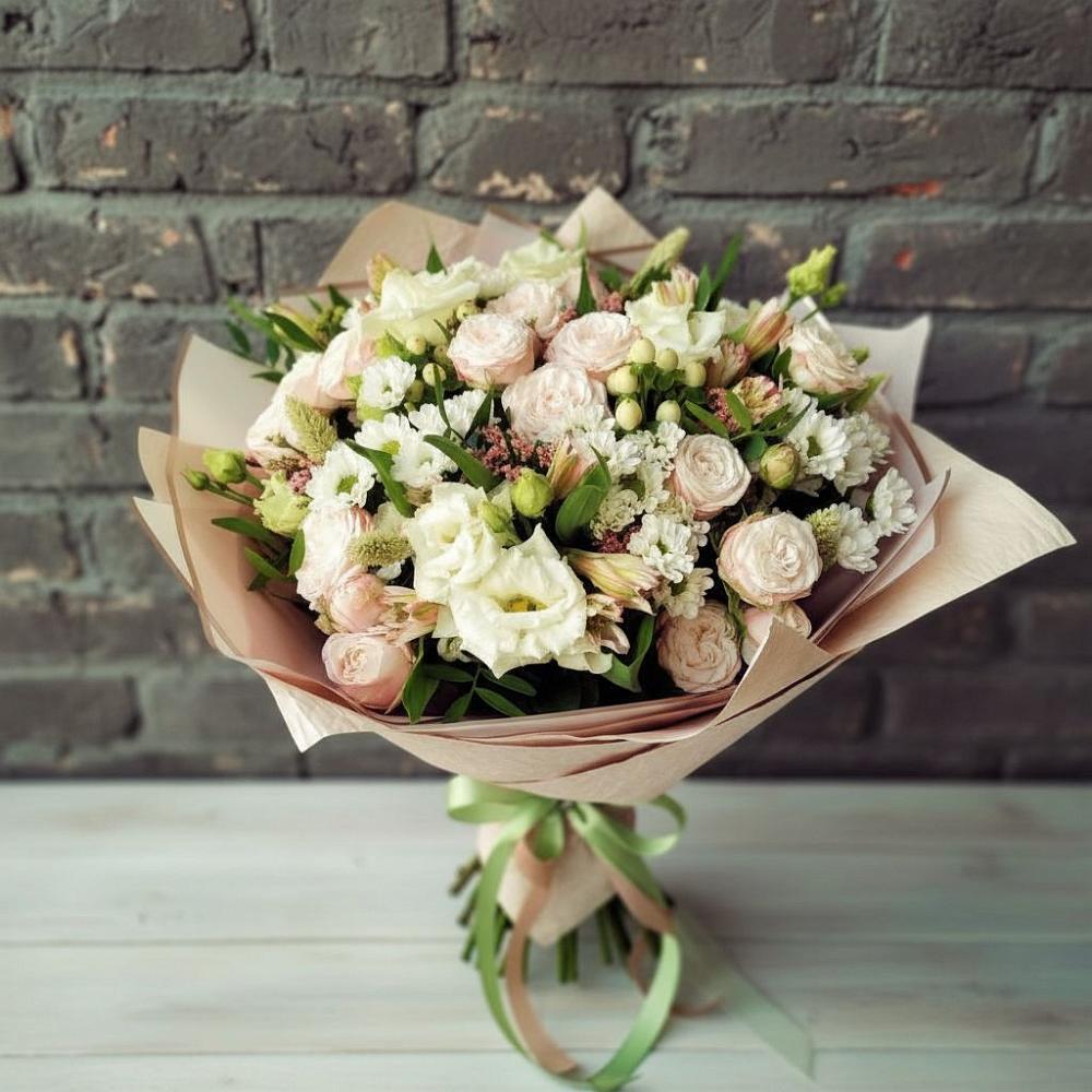 Букет цветов из: Альстромерии, Розы и Хризантемы в Владимиро-Александровском