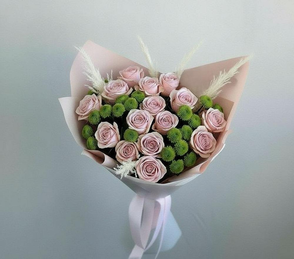 Букет цветов из: Розы и Хризантемы в Владимиро-Александровском