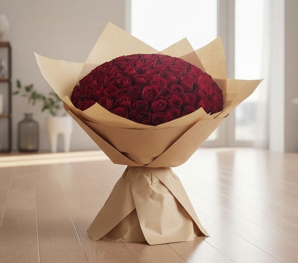Букет 101 Красная роза в Владимиро-Александровском