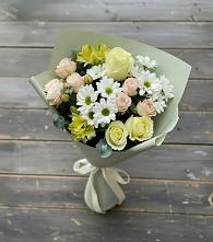 Букет цветов из:  Альстромерии, Розы и Хризантемы в Владимиро-Александровском