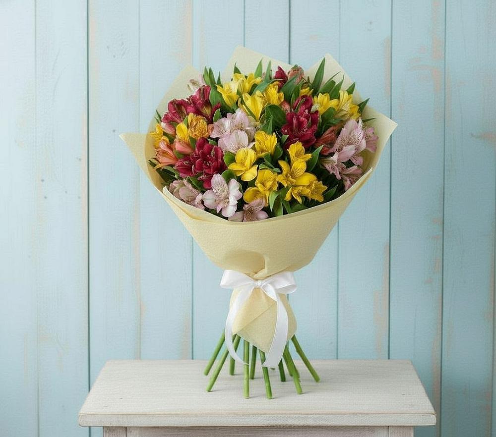 Букет цветов из: Альстромерии в Владимиро-Александровском