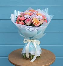 Букет цветов из:  Хризантемы и Розы в Владимиро-Александровском