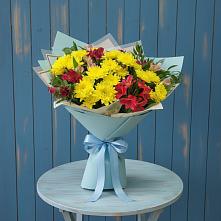 Букет цветов из:  Альстромерии и Хризантемы в Владимиро-Александровском
