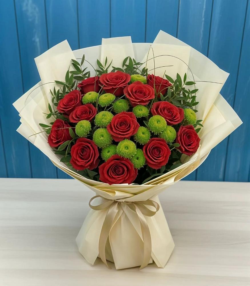 Букет цветов из: Розы и Хризантемы в Владимиро-Александровском